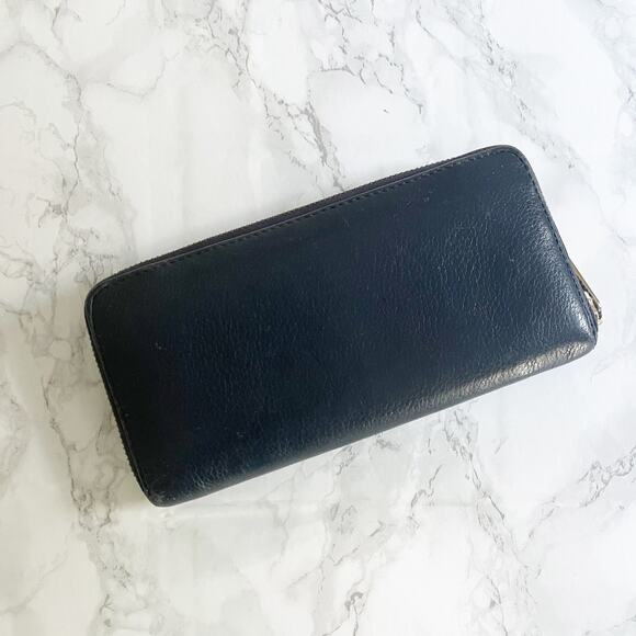 MICHAEL KORS Navy Blue Leather Zip Around Wallet - Picture 3 of 6